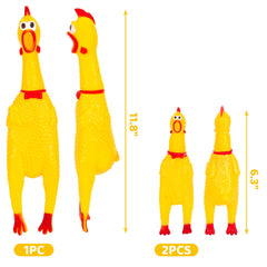 MCPINKY small squeaky chicken 6.3in for portable pranks.