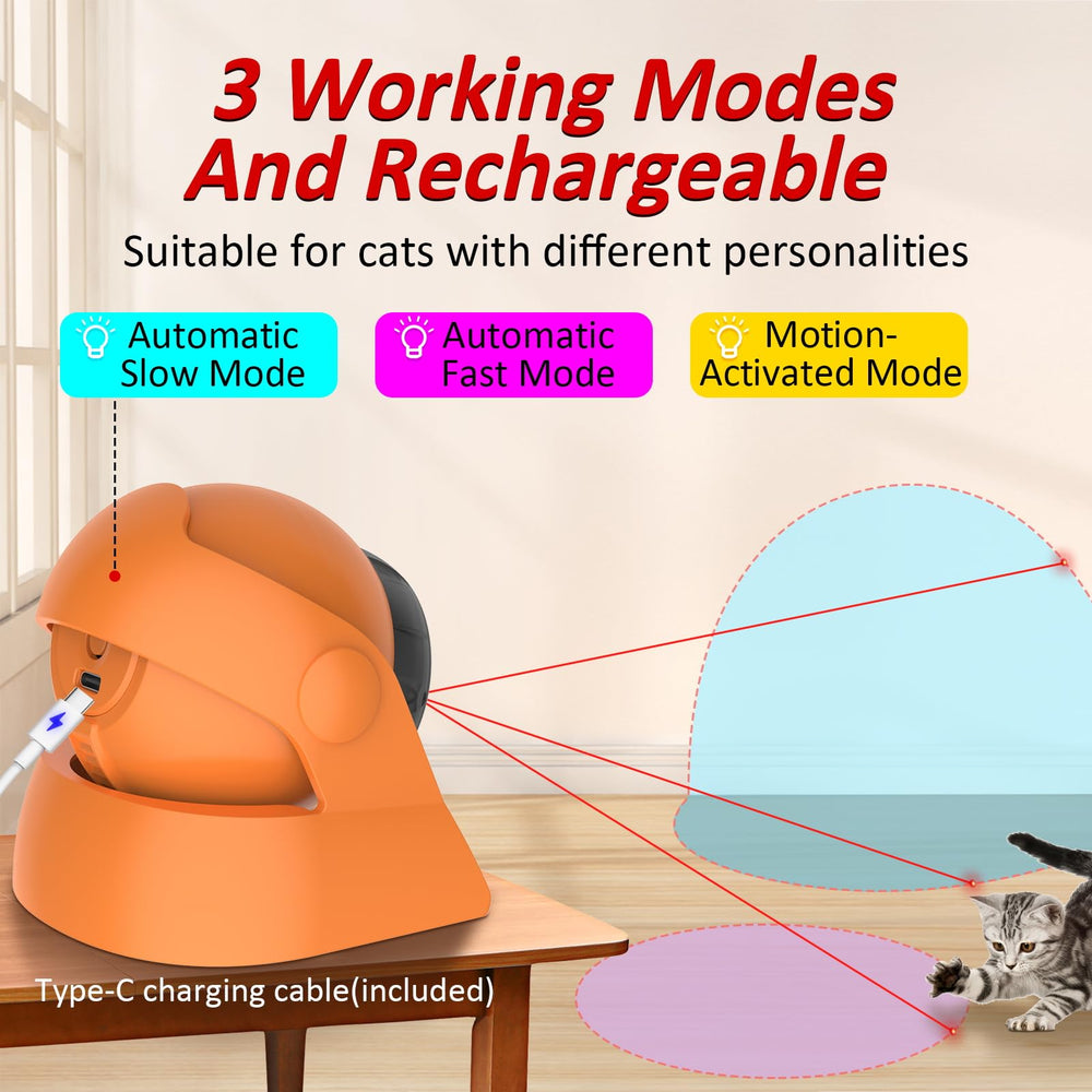 Mdupw laser toy side angle shows adjustable circling range for varied layouts.