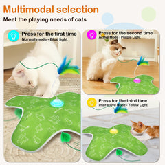 Mdupw interactive cat toy shown in indoor play area stimulates chasing and pouncing