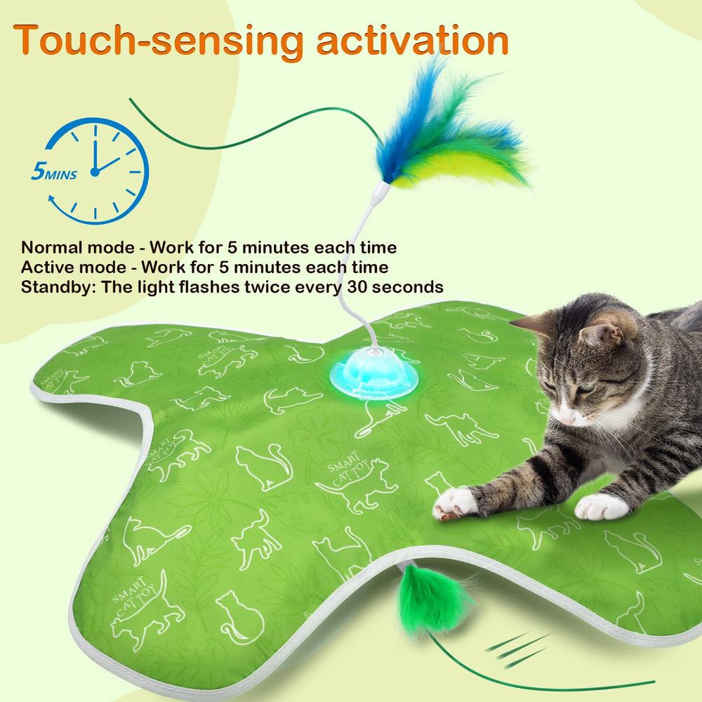 Mdupw USB-rechargeable cat toy charges via USB for continuous play sessions