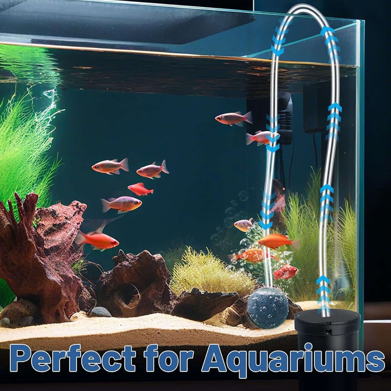 MDYPUINO aquarium air pump hose helps maintain steady water quality