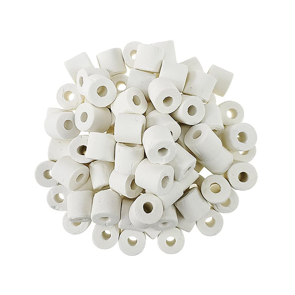 MDYPUINO aquarium ceramic ring closeup shows porous surface for bacterial growth