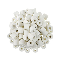 MDYPUINO aquarium ceramic ring closeup shows porous surface for bacterial growth