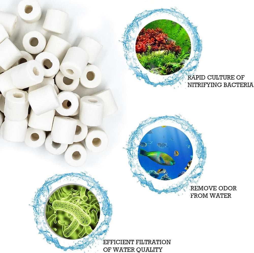 MDYPUINO ceramic ring suitable for freshwater and seawater filtration in tanks and ponds