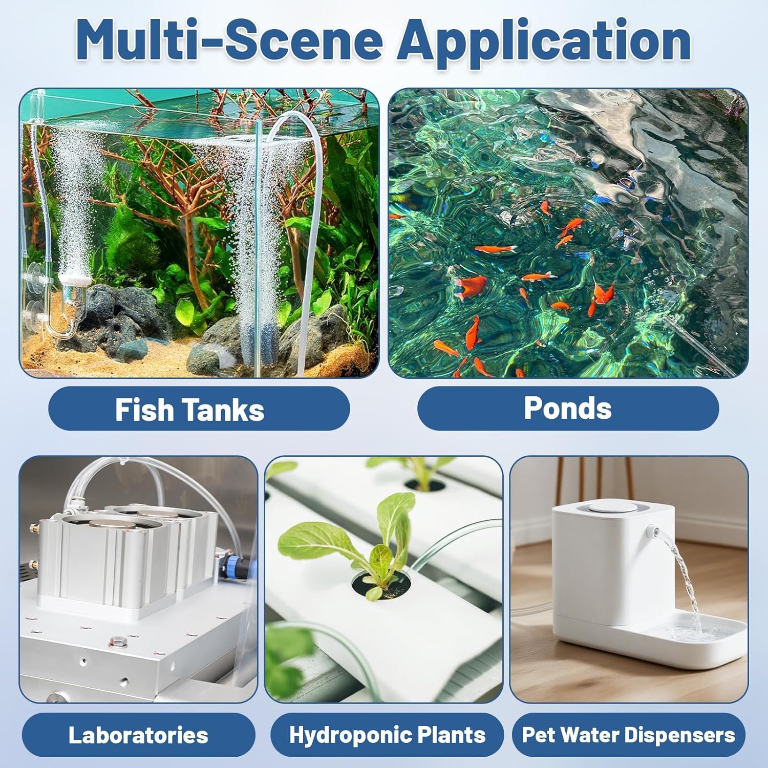 MDYPUINO fish tank air hose supports basic aeration setups