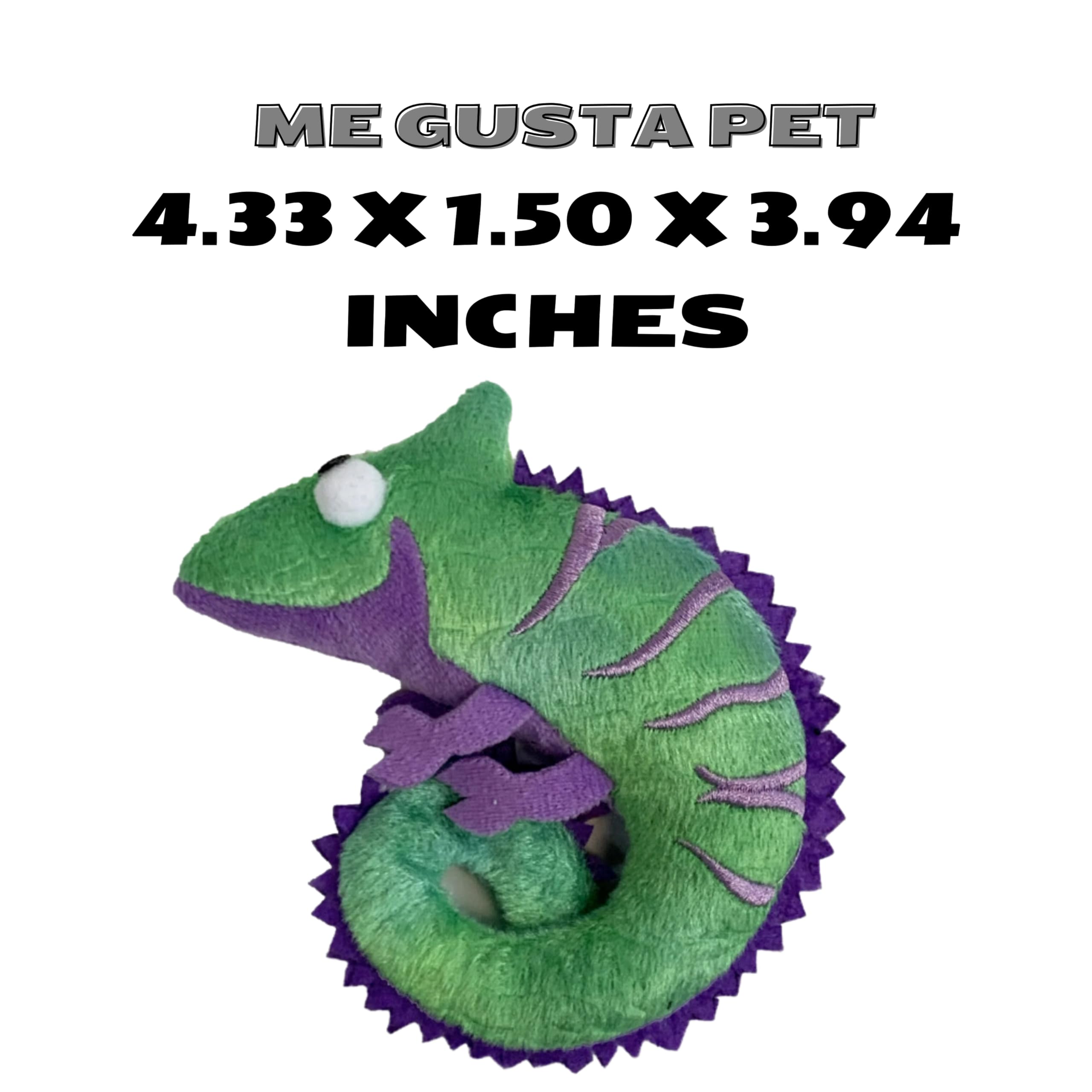 ME GUSTA PET Catnip Crinkly Chameleon Toy with crinkle sound for engaging solo play