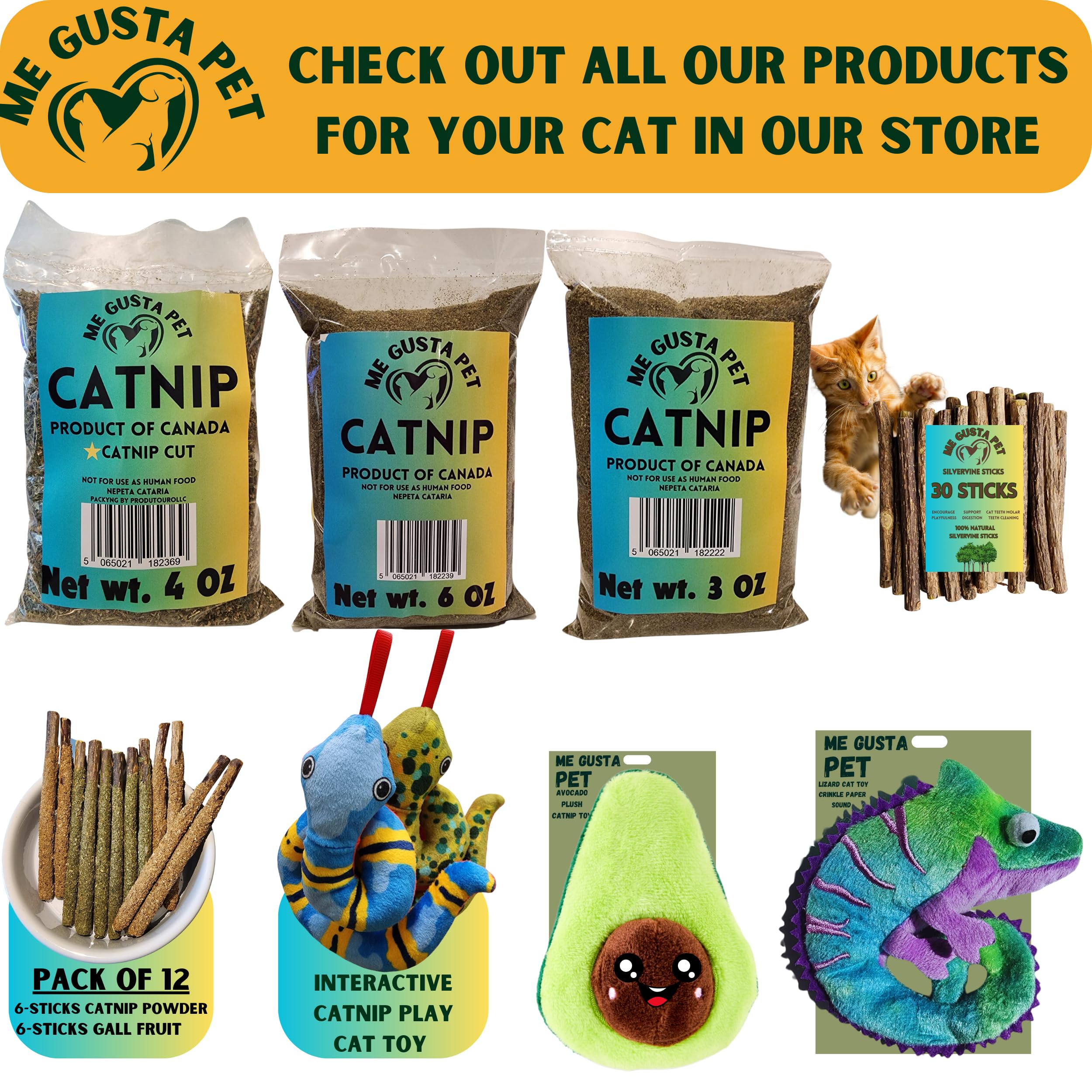 ME GUSTA PET Catnip Toy Indoor Fun supports active cats and kittens