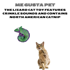 ME GUSTA PET Catnip Toy Soft Plush Lizard offers gentle, safe play for kittens