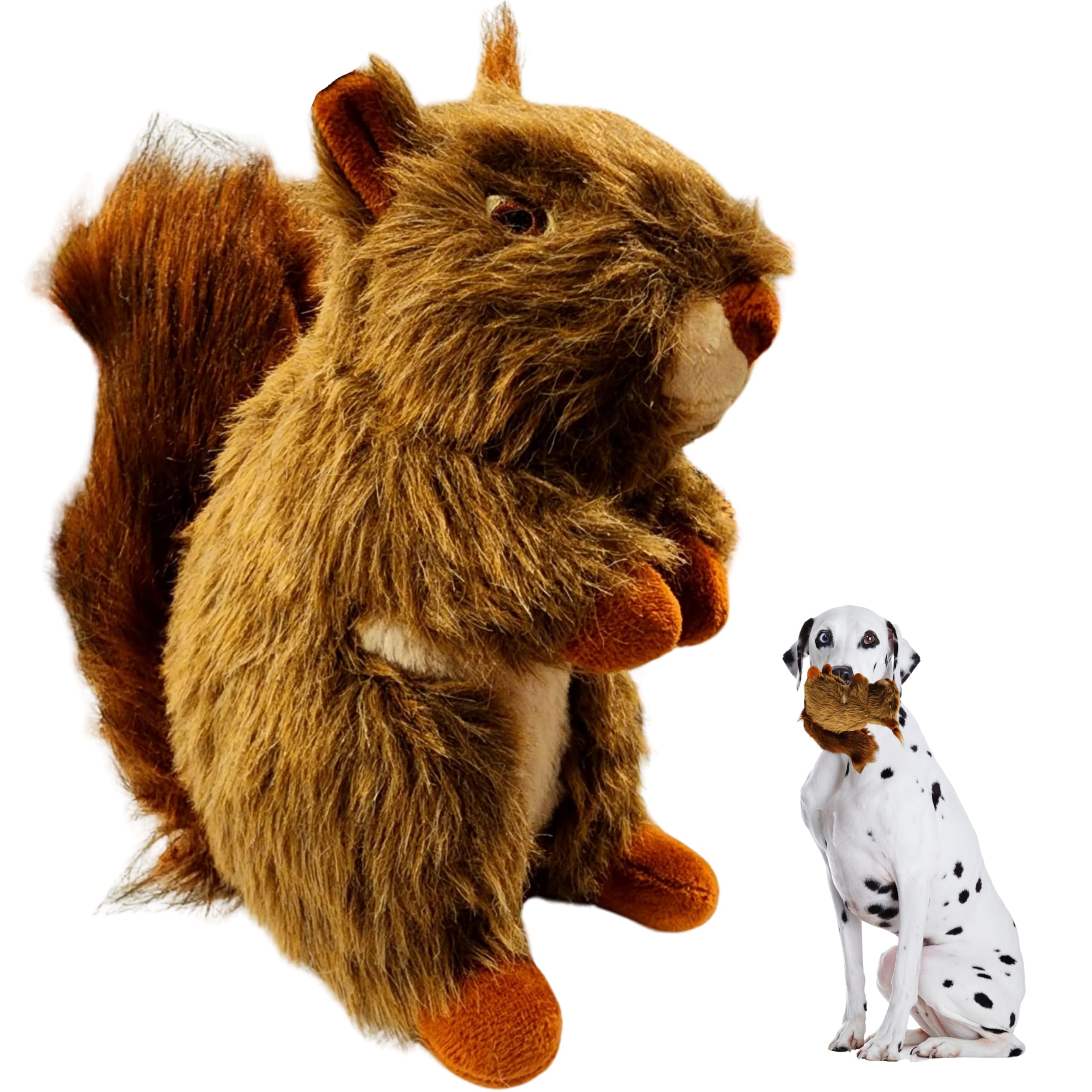 ME GUSTA SHOP Squirrel Dog Toy body squeaker boosts interactive playtime and focus.