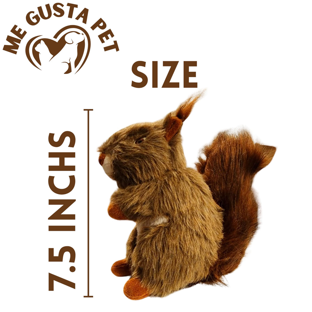 ME GUSTA SHOP Squirrel Dog Toy tail grunt squeak encourages chewing and tail-wag fun.