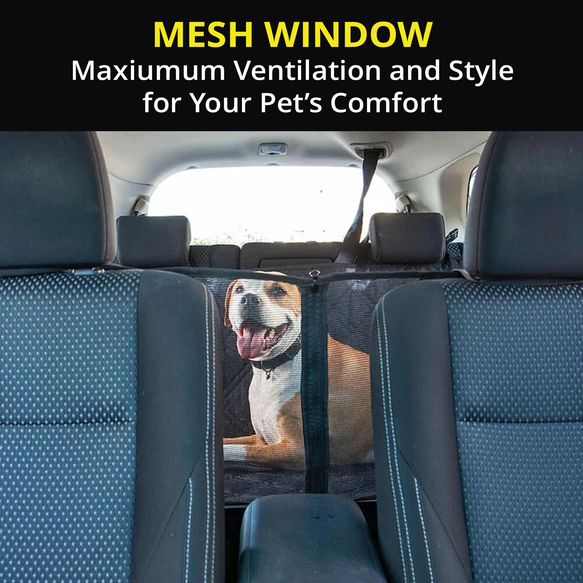Meadowlark dog seat cover full-coverage backseat shields hair and spills