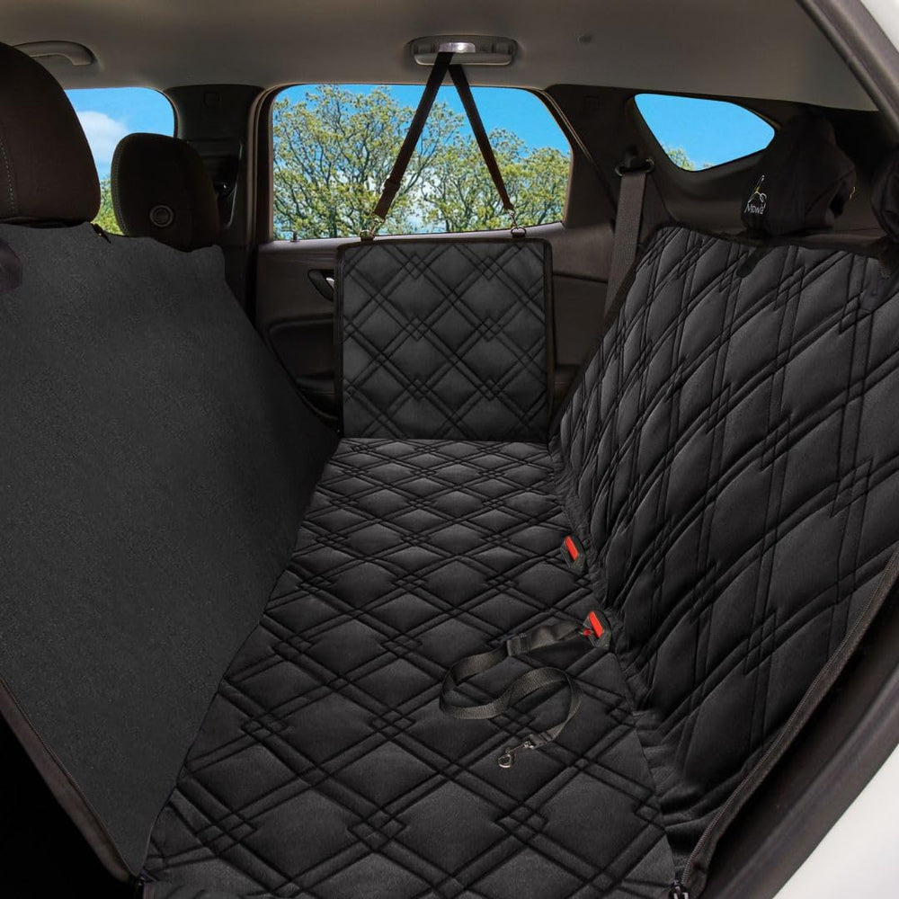 Meadowlark Dog Seat Cover non-slip backing prevents sliding on trips.