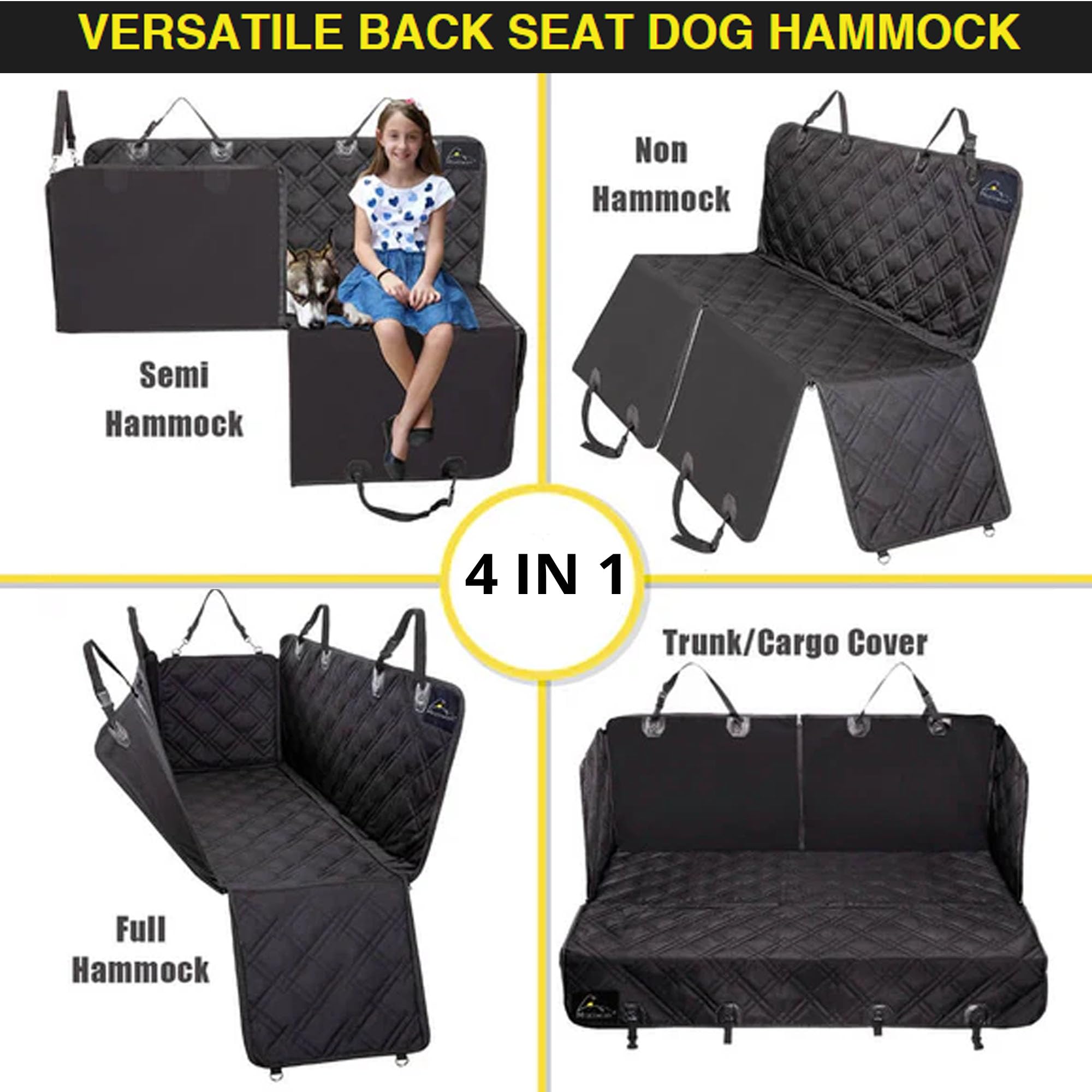 Meadowlark Dog Seat Cover waterproof Oxford fabric resists mud and spills.