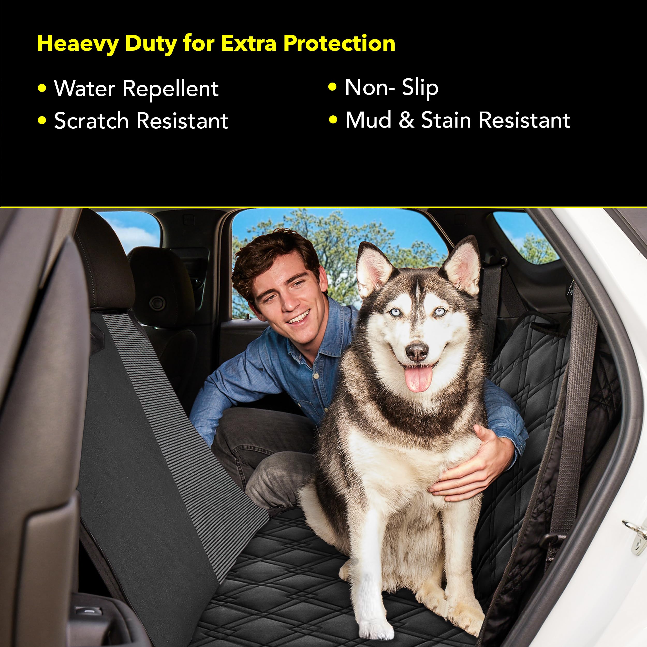 Meadowlark dog seat cover waterproof Oxford fabric guards interior from mud