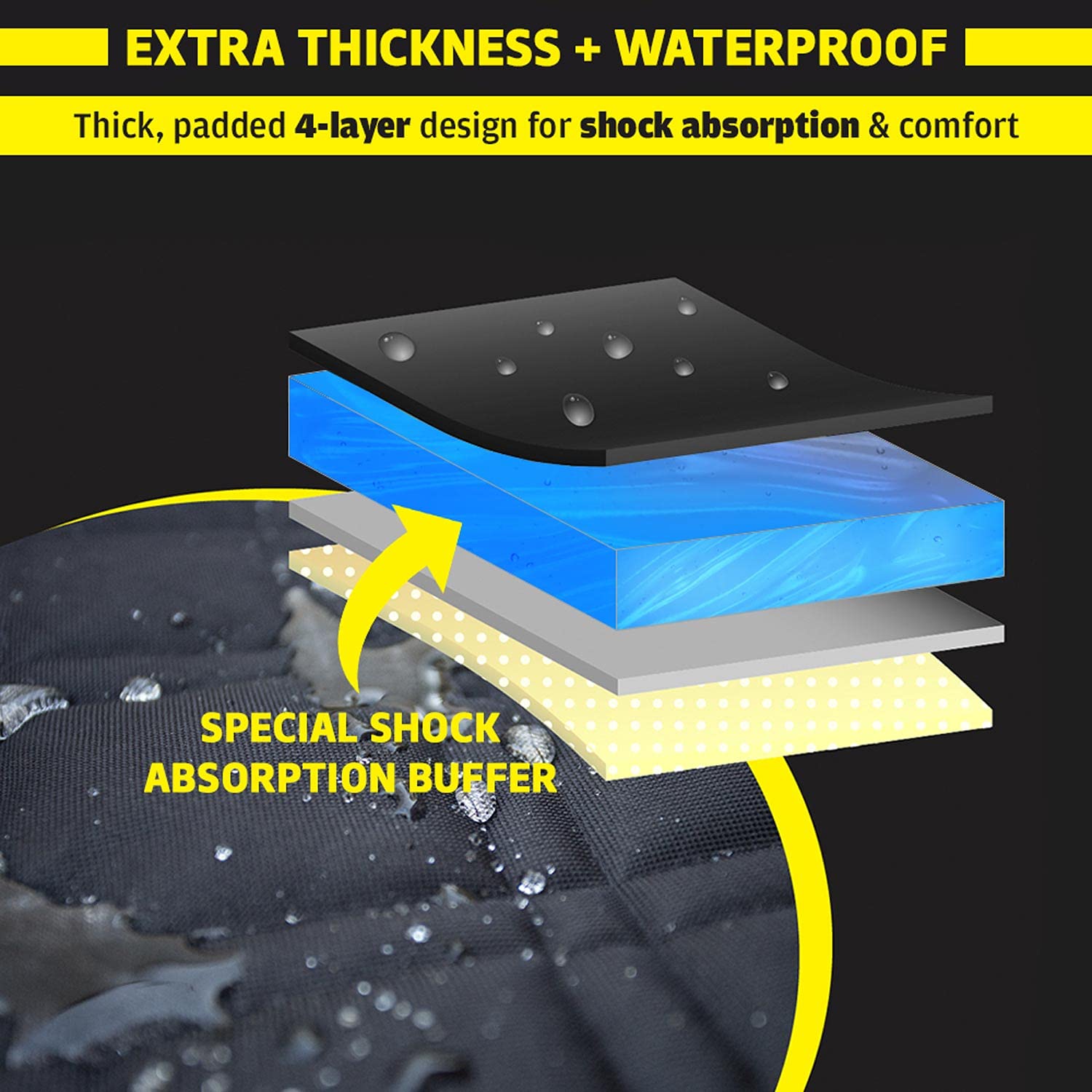 Meadowlark SUV Cargo Liner water-repellent fabric keeps spills contained and clean