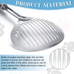 Meanplan cat litter scoop with hanging hole for convenient storage and organization.