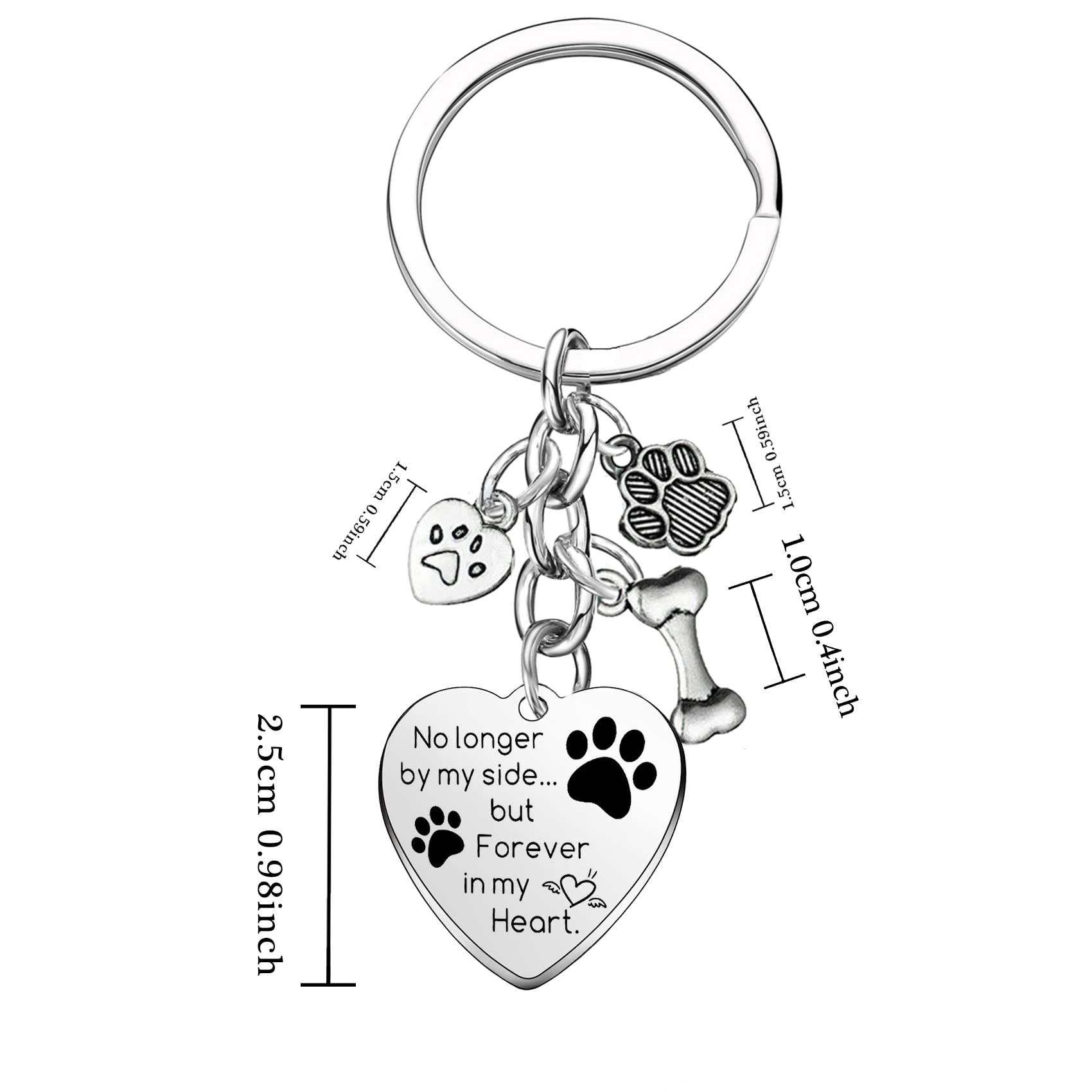 Mebvdebe dog memorial keychain paw prints detail evokes sympathy and remembrance
