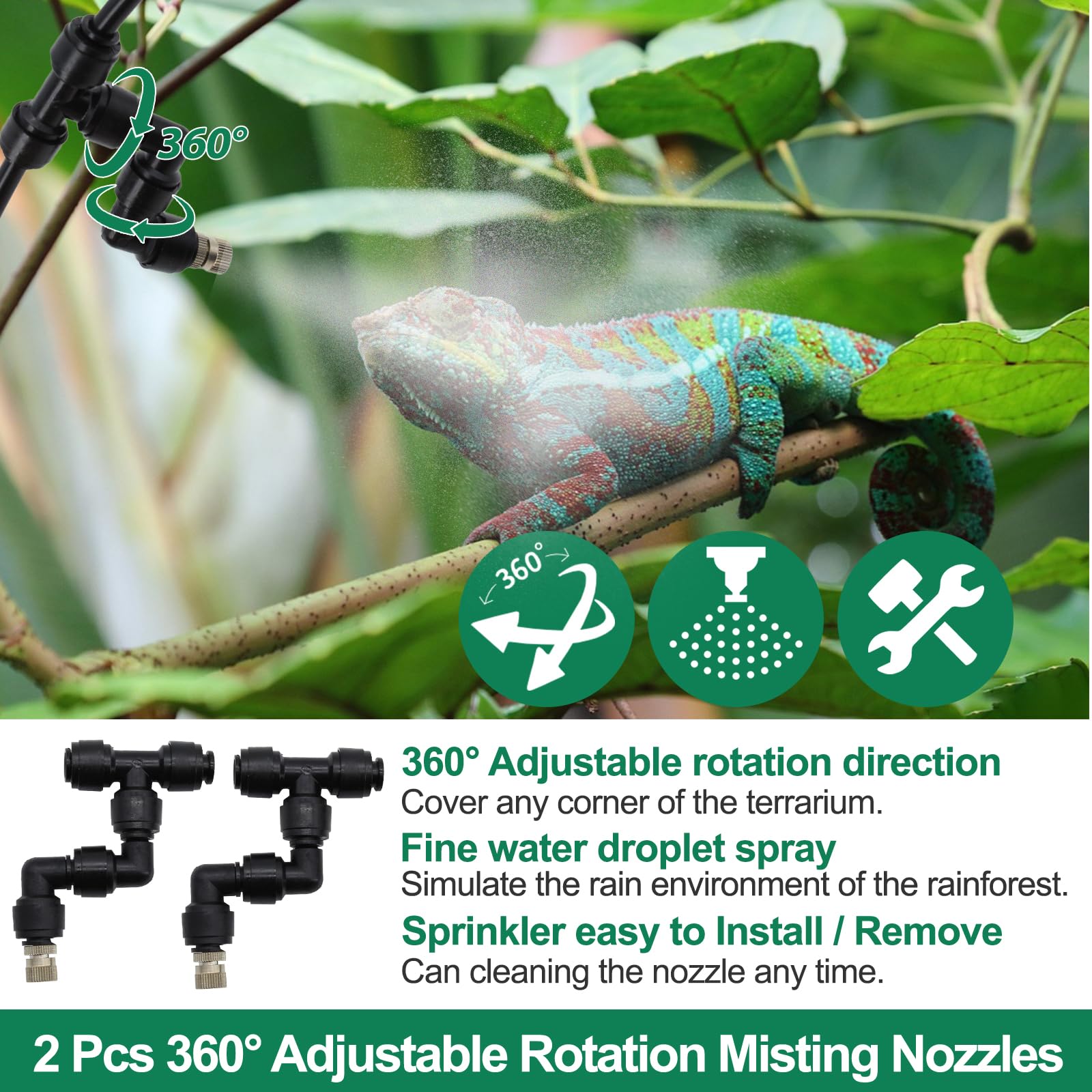 MECESOR DIY misting kit uses a large water reservoir for less frequent refills.