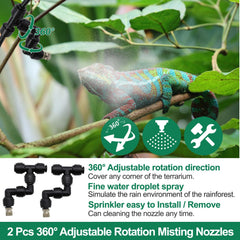 MECESOR DIY misting kit uses a large water reservoir for less frequent refills.