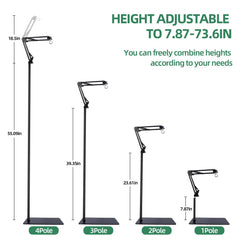 MECESOR Reptile Lamp Stand 360° swing arm for precise lamp positioning