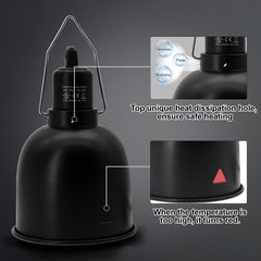 MECESOR reptile light fixture top vent for improved cooling