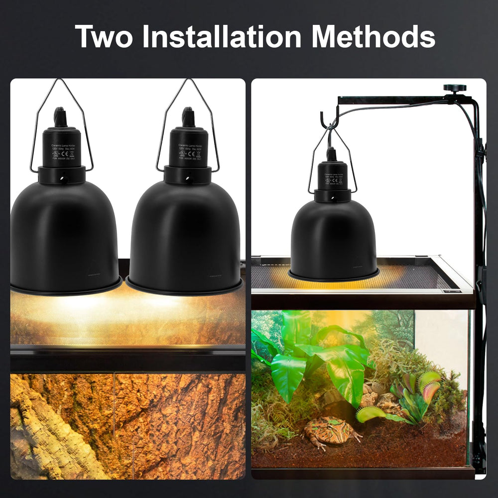 MECESOR reptile light fixture uvb and uva compatibility for versatile lighting
