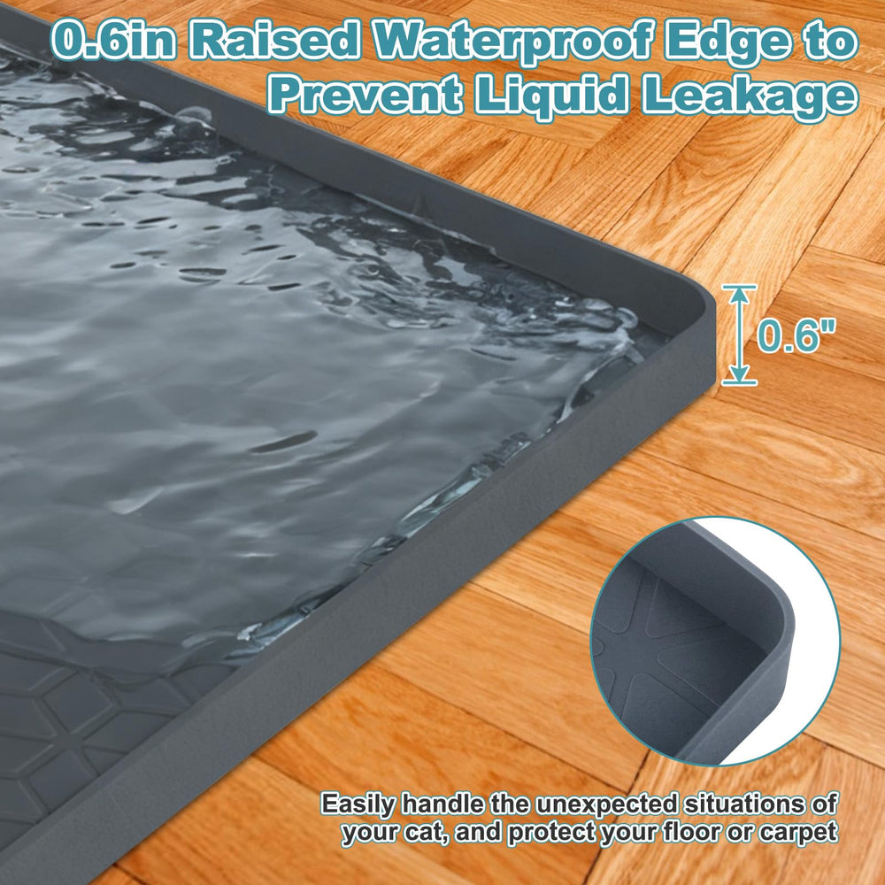 MECHEER Cat Litter Mat versatile-use image shows mat repurposed as feeding or crafts mat