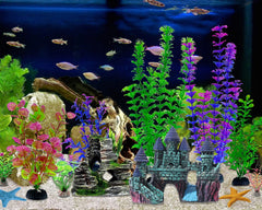 Mechpia small plastic plant adds soft, fish-friendly foliage