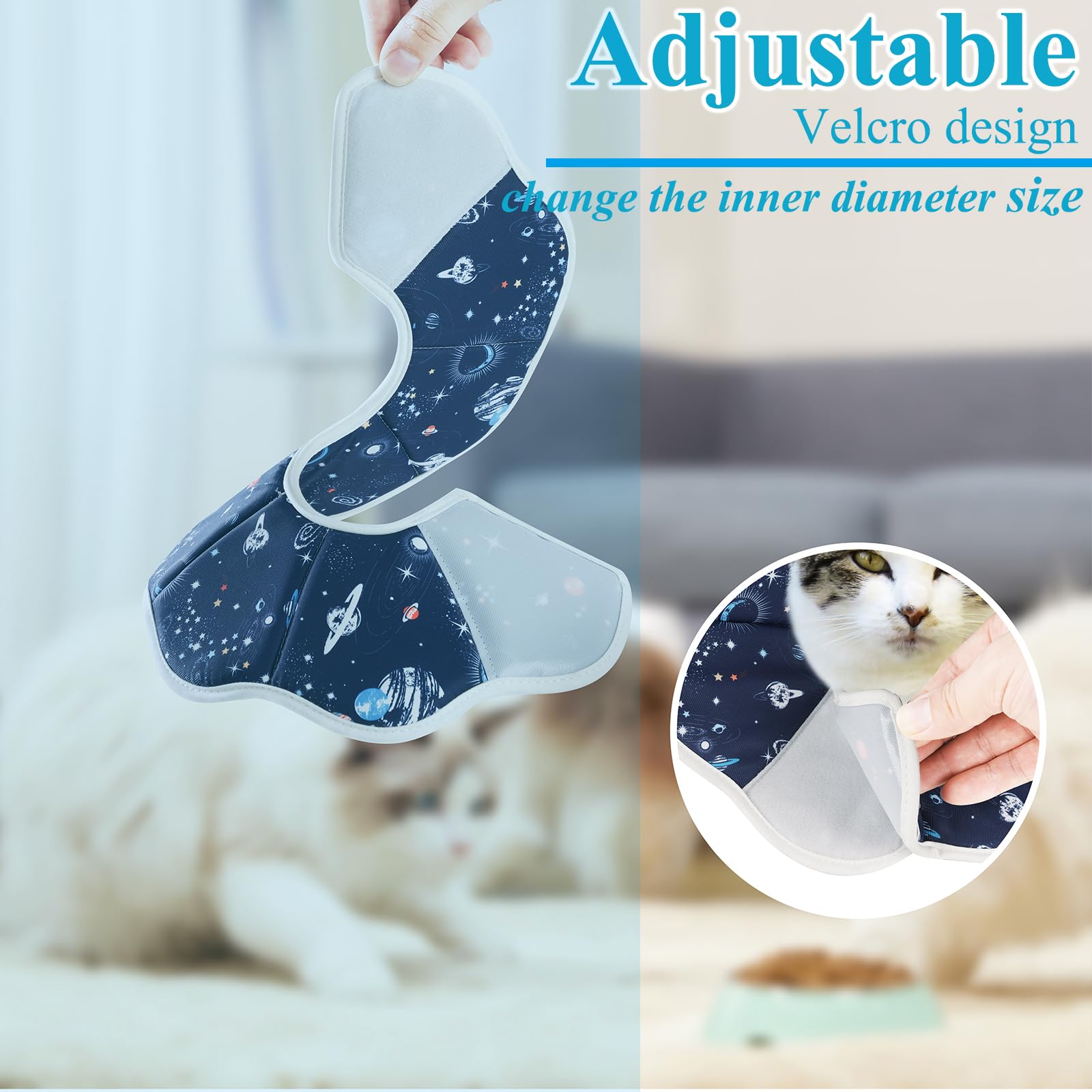 Mechpia cat cone collar inner sponge padding provides gentle neck cushioning