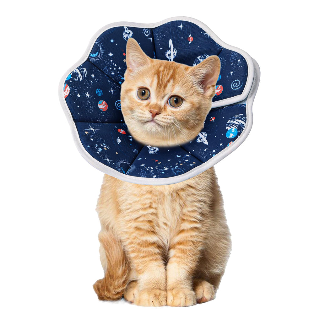 Mechpia cat cone collar soft fabric showcases breathable comfort for recovery