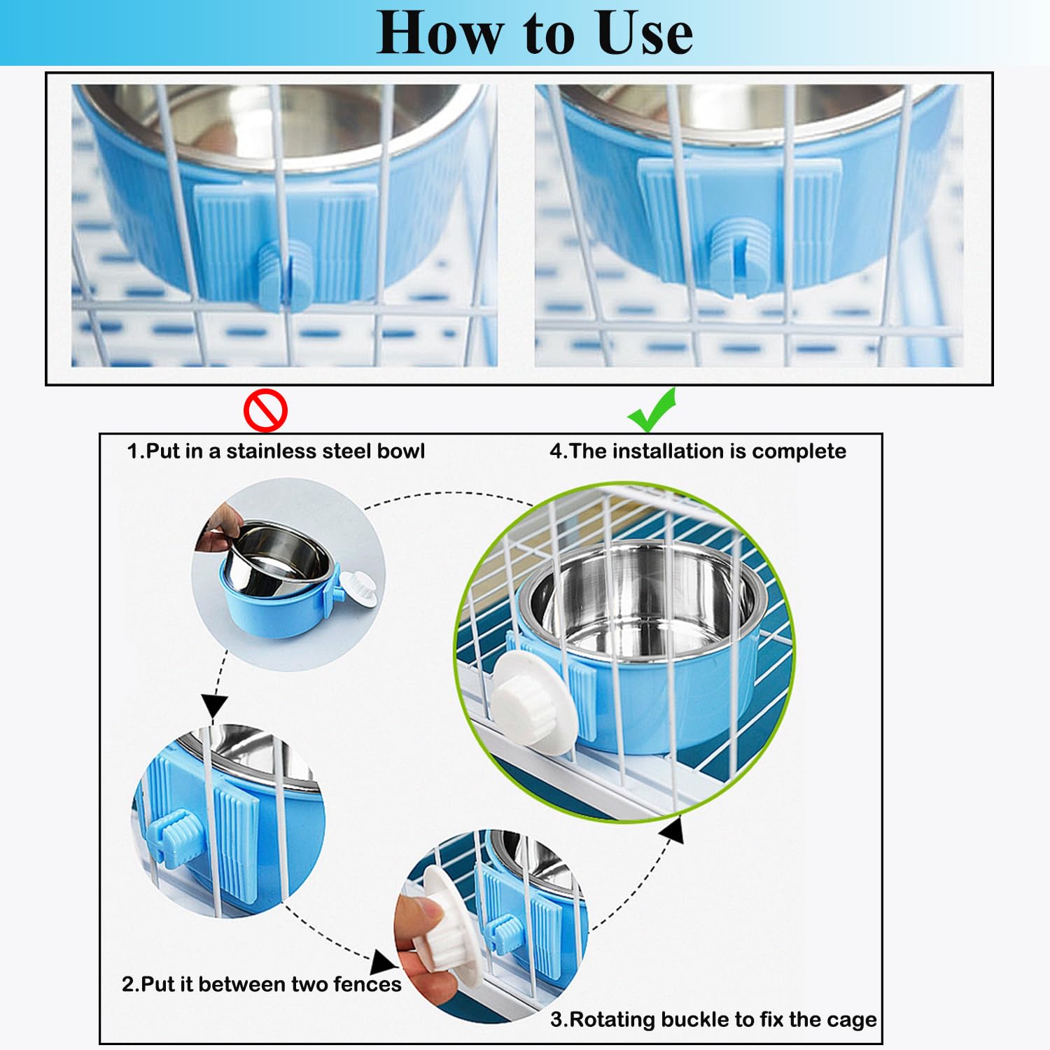 Mechpia blue-green color options, fits small pets and multi-use in cages.