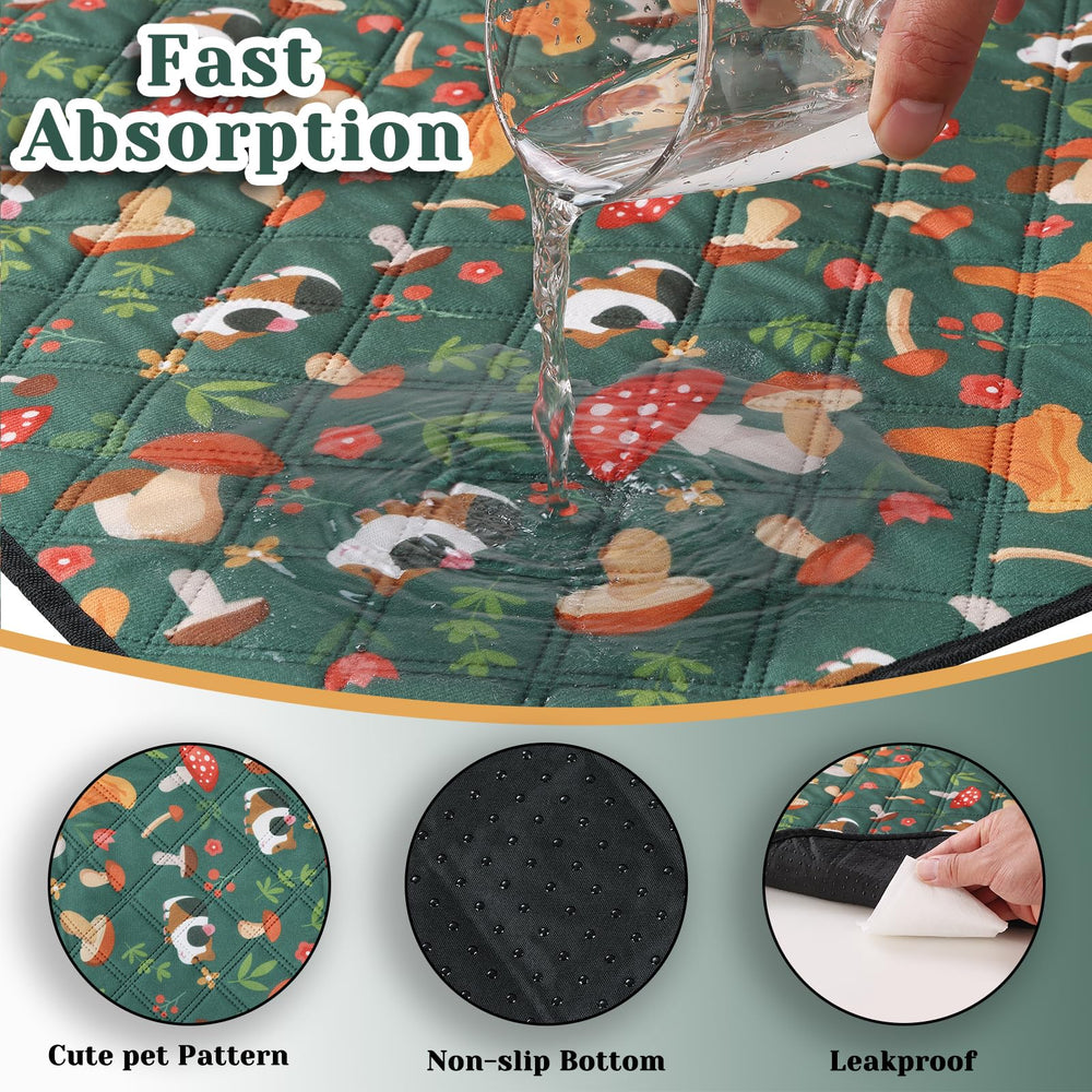 Mechpia guinea pig cage liner 2pack packaging highlights eco-friendly reusable solution.