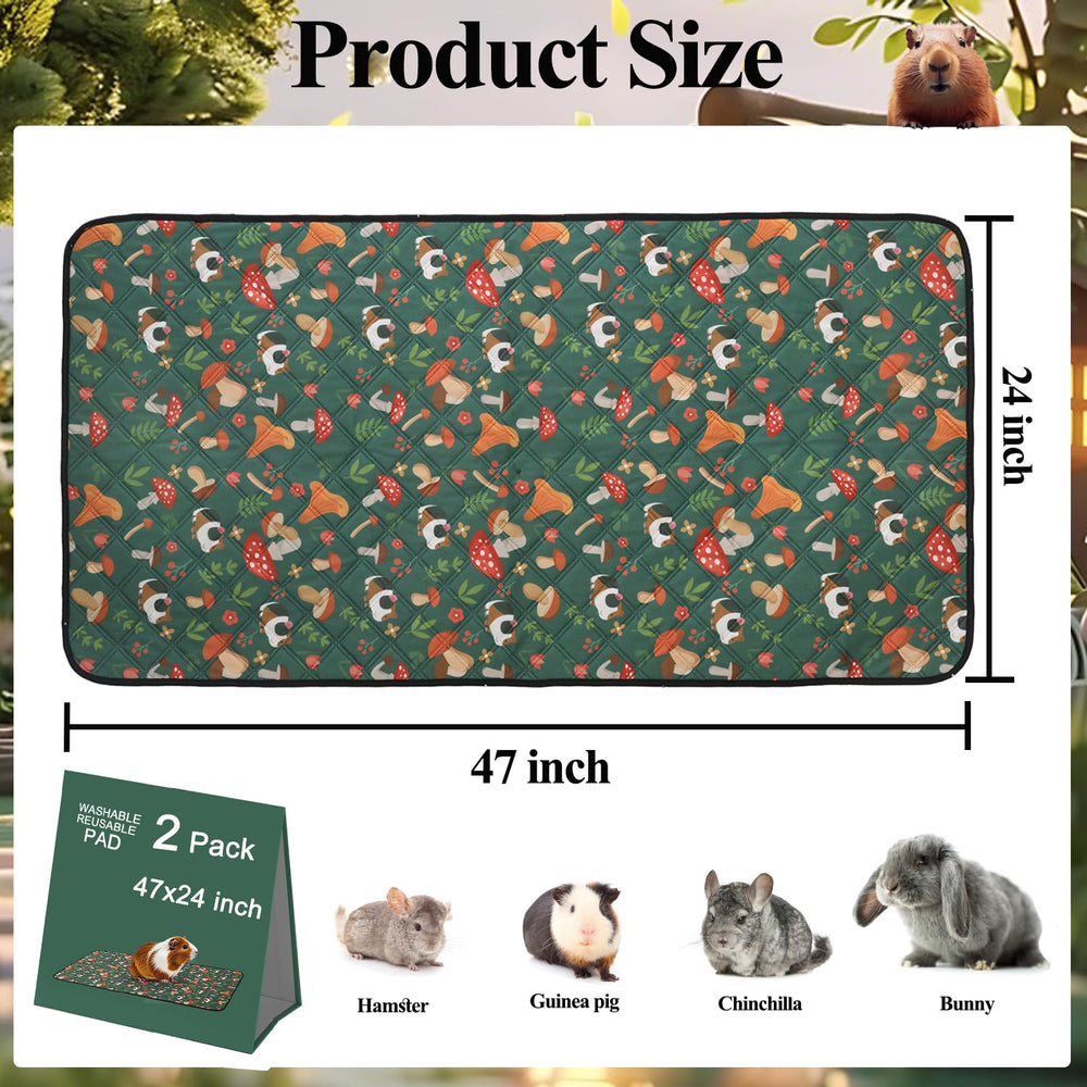 Mechpia guinea pig cage liner cage-setup closeup shows soft surface and quick absorption.