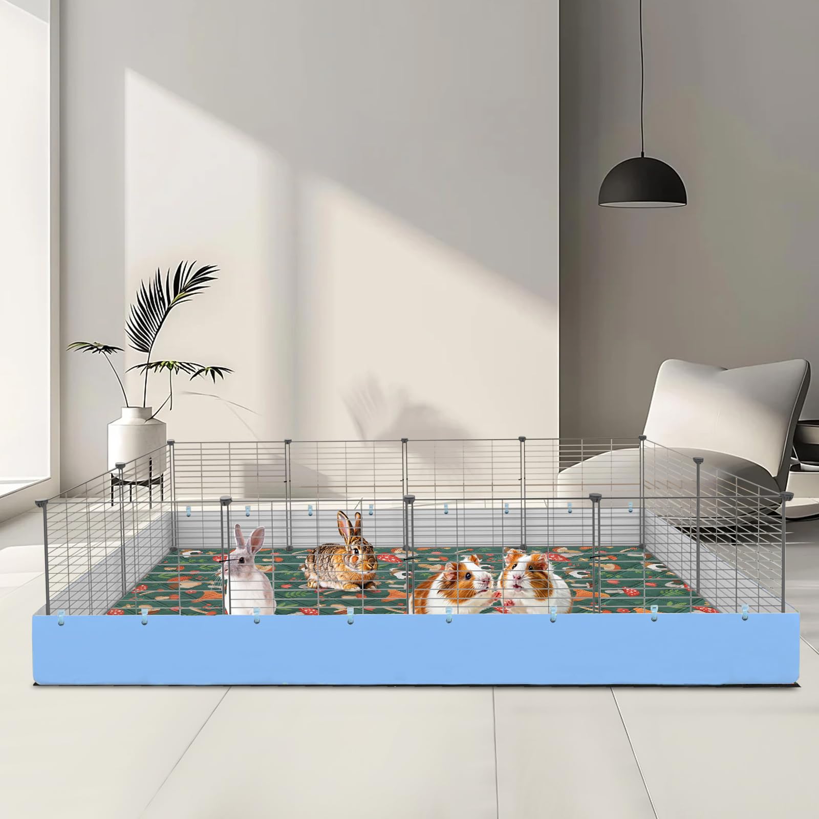 Mechpia guinea pig cage liner waterproof layer emphasizes leak protection and easy cleanup.