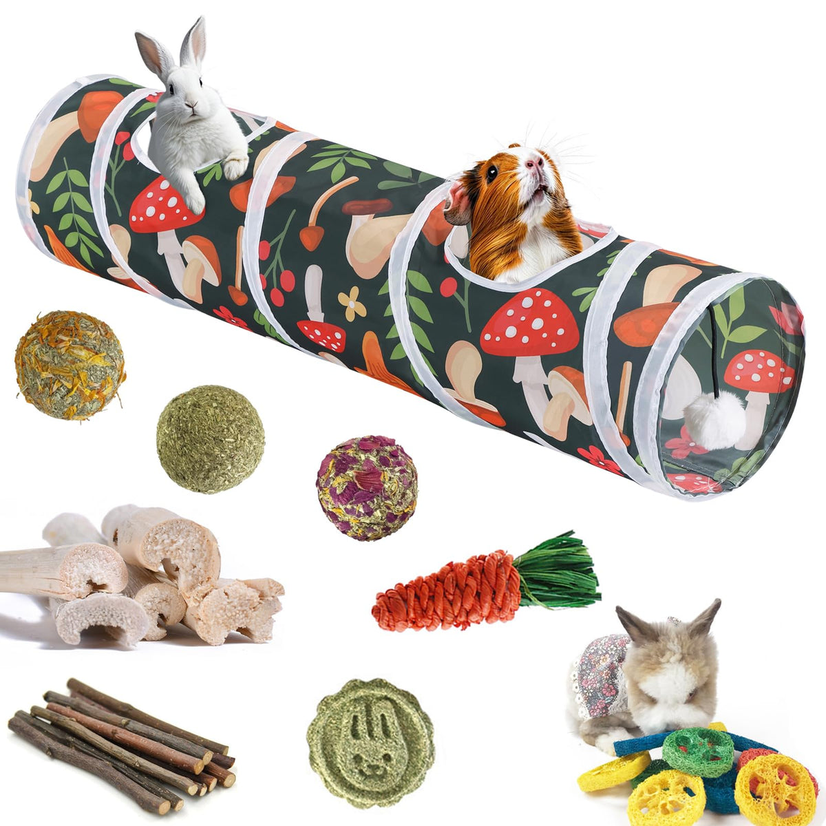 Mechpia rabbit hideout tunnel 38x7.9in promotes exploration and cozy play