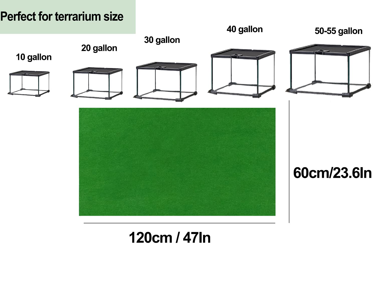 Mechpia reptile carpet absorbs moisture to help keep enclosure cleaner