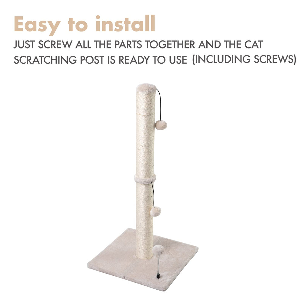 MECOOL 34-Inch cat post ready for kittens and adult cats