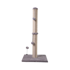 MECOOL 34-tall cat scratching post base promotes stability during vigorous scratching.