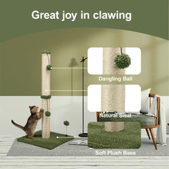 MECOOL cat scratching post sisal rope pillars satisfy natural claws while protecting furniture.