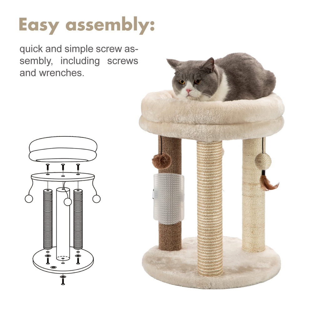 MECOOL 4in1 cat tree included assembly tools for quick setup