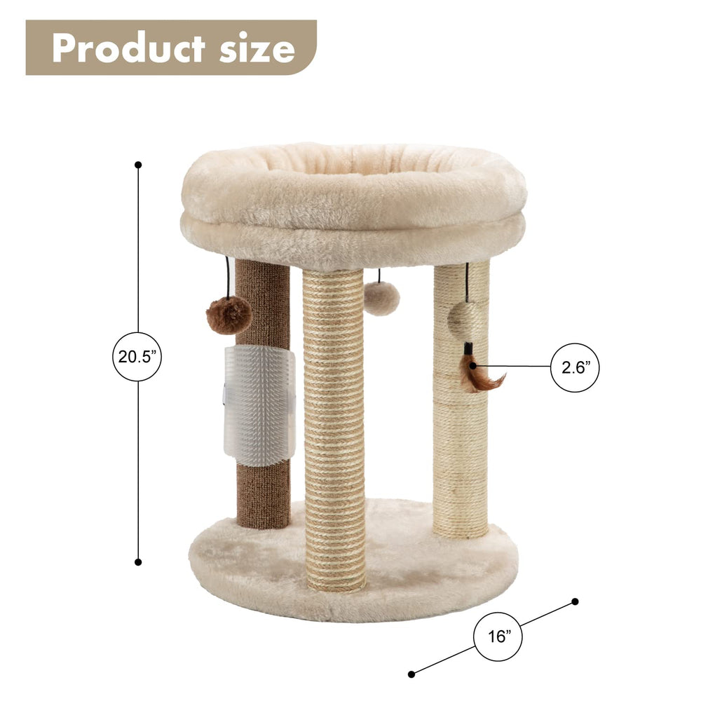 MECOOL 4in1 cat tree soft bed nest for cozy naps