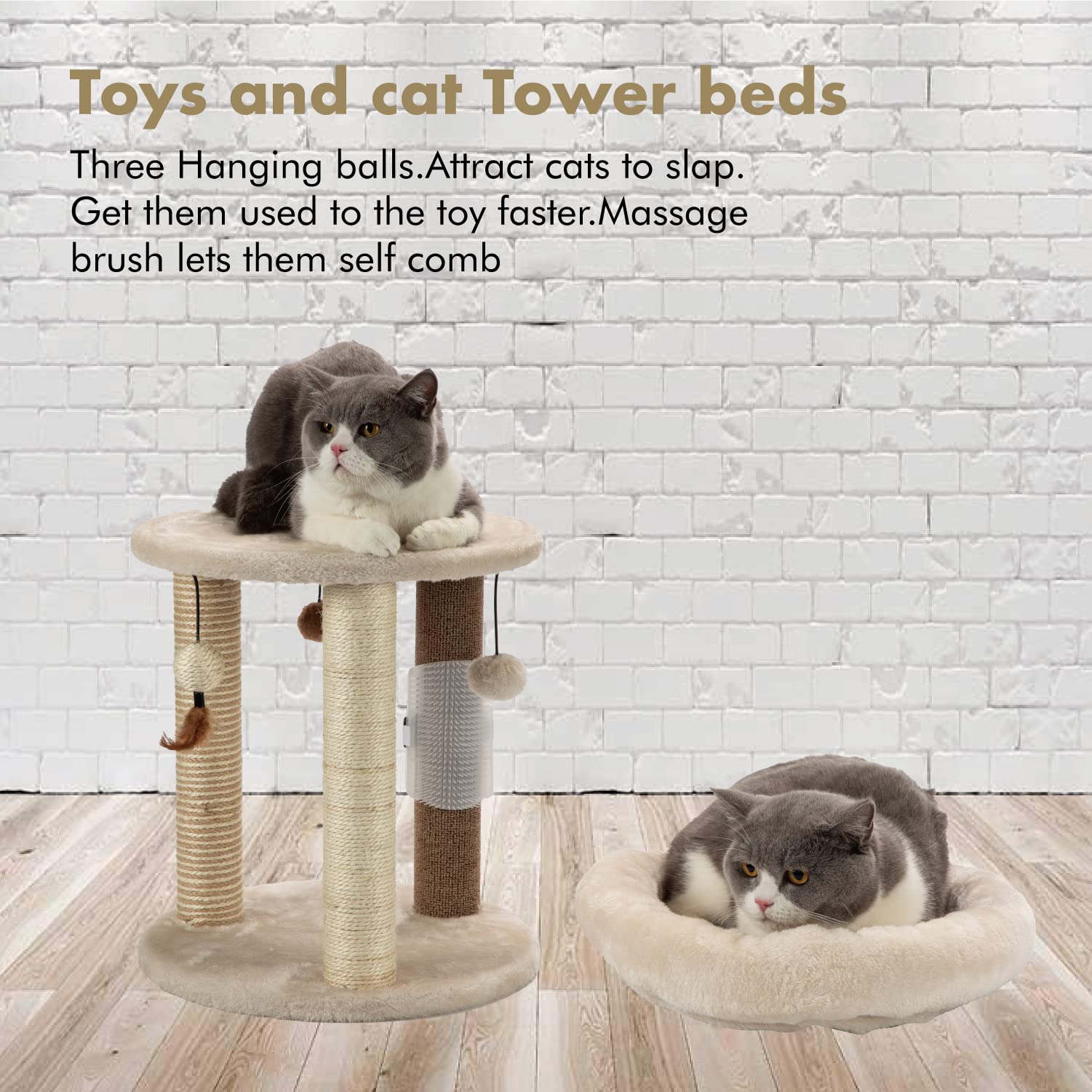 MECOOL 4in1 cat tree stable base improving balance during climbing