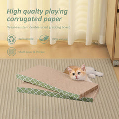 MECOOL Cat Scratcher Cardboard reversible ends enable versatile scratching angles for paws.