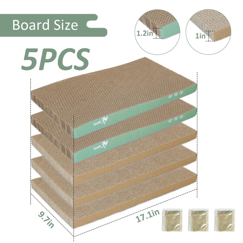 MECOOL cat scratching board flat panels provide double-sided use for extended play