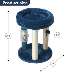 MECOOL cat-tree with three hanging balls for interactive batting