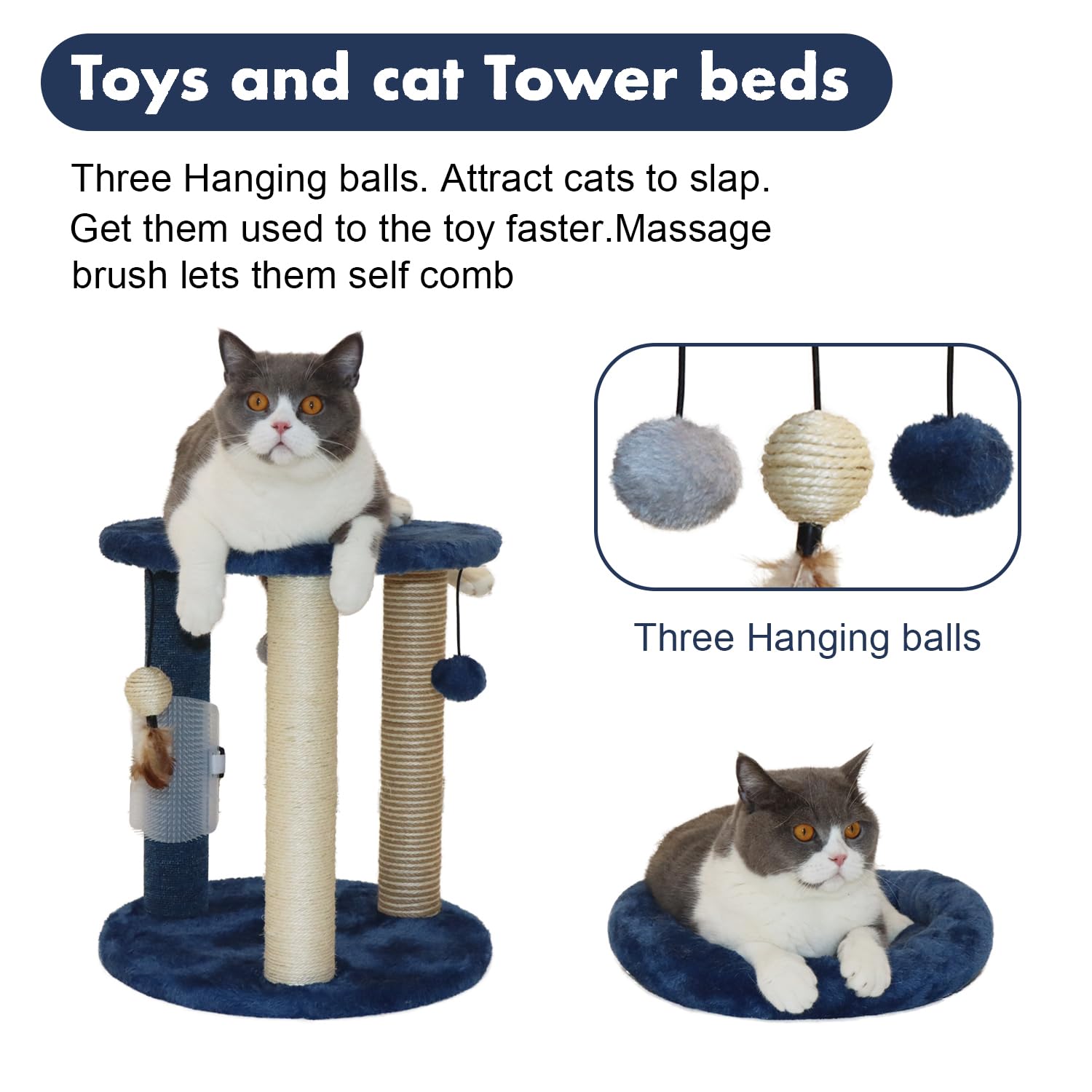 MECOOL cat-tree sturdy base ensures solid stability