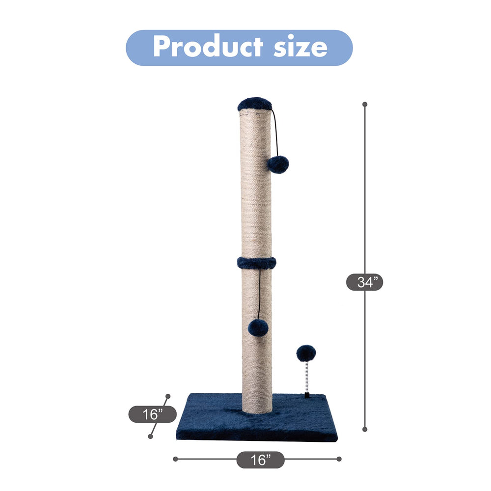 MECOOL cat scratching post with hanging ball toy for indoor cats