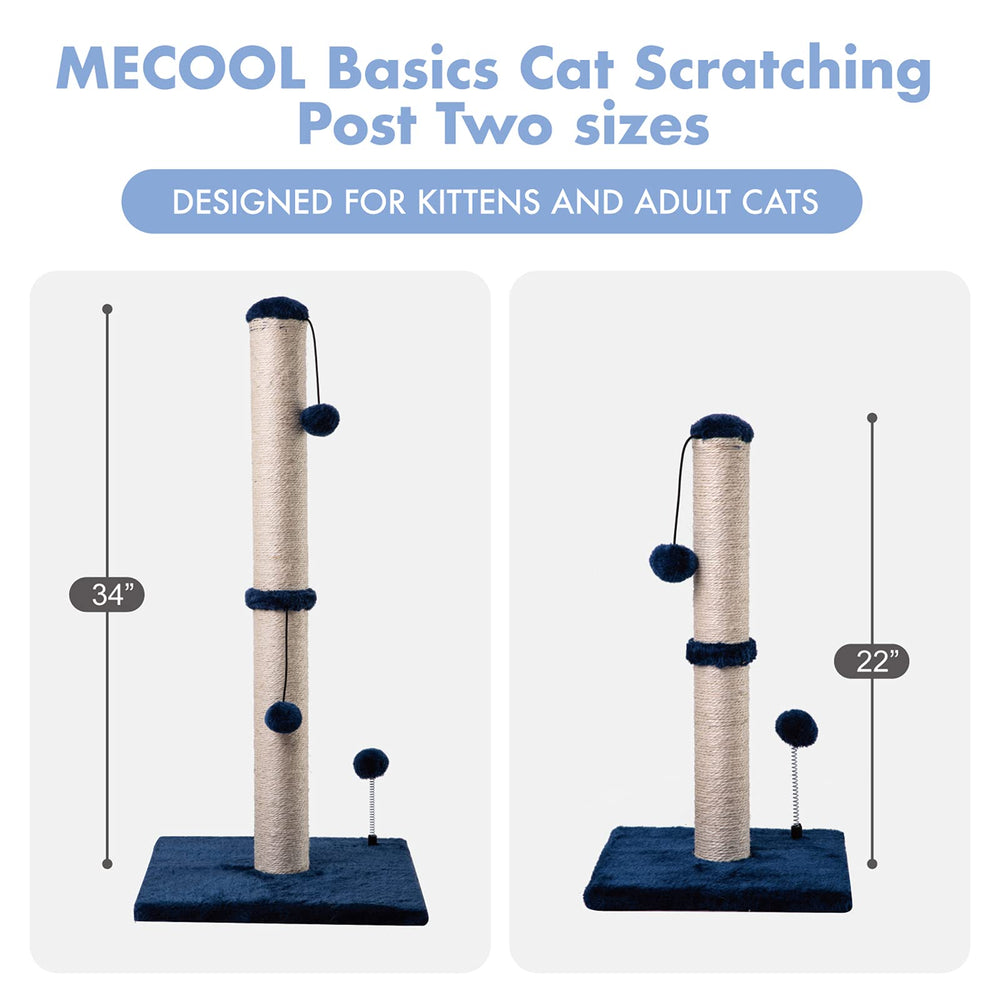 MECOOL indoor cat tree navy decor blends with home interiors