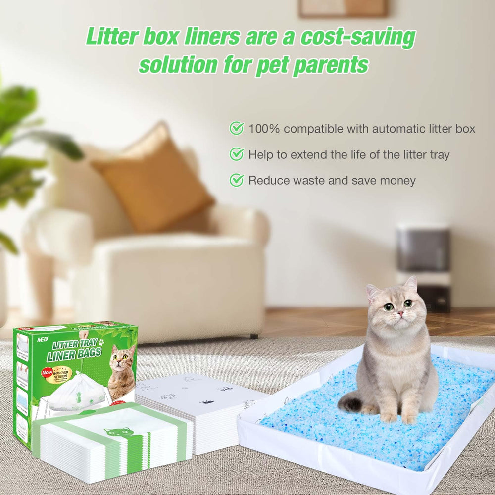 MED litter box liner rectangular-tray fit reduces setup hassles