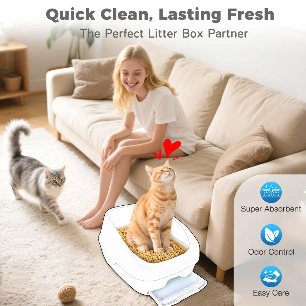 MED litter pads 16.9 x 11.7 inches provide a steady surface.